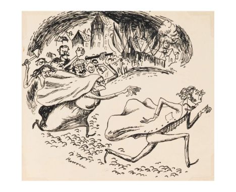 Alberto Morrocco (Scottish 1917-1998) Collection of original sketches for Zodiac: Journal of Aberdeen University Medical Soci