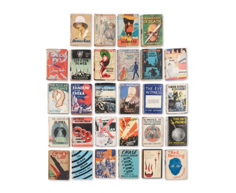  Spy and adventure novels Collection of works in the dust jackets, 1920s-40s, many with exotic settings all 8vo, original clo
