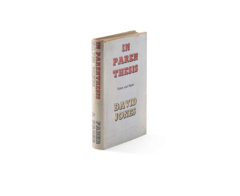  Jones, David In Parenthesis seinyessit e gledyf ym penn mameu. London: Faber & Faber Ltd, 1936. First edition, first impress