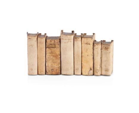  Elzevir Press Collection of works, 17th century Contemporary vellum bindings, contemporary manuscript spine-titles, old manu
