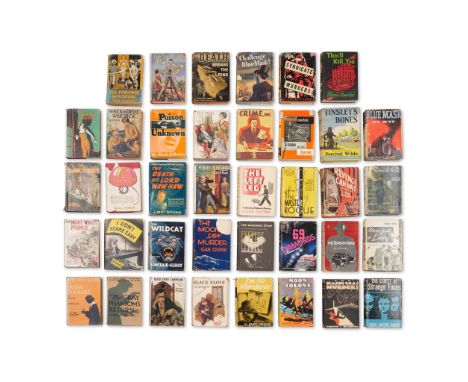  Crime fiction Collection of American crime, detective and adventure novels in the dust jackets, 1910s-50s all 8vo, original 