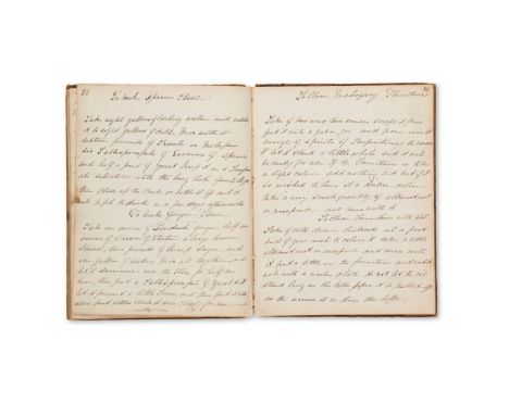  Culloden Castle, Inverness 19th century manuscript recipe book Inscribed Donald Cameron, Cul[l]oden Castle, May 4th 1845 on 