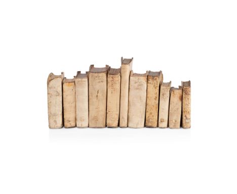  Continental books Collection of works, 16th-17th century all bound in contemporary vellum with manuscript spine-titles, titl