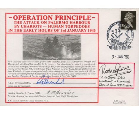 Multi-Signed FDC. Operation Principle- The Attack On Palermo Harbour By Chariots-Human Torpedoes In The Early Hours Of 3rd Ja
