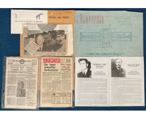 RAF Collection of Original Sketch of Iron Travelling Wheel Which was Received and Stamped by RAF Dated 3rd September 1924. Lo