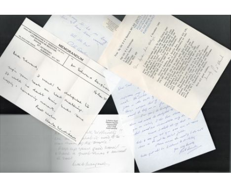 Fantastic WW2 Collection of 4 Signed Letters and 1 Signed xmas card. Typed Letter Signed by Wg CdrNPW Hancock DFC Dated 2nd D