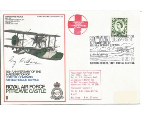 Ray Wilkinson signed RAF Pitreavie Castle FDC 30th Anniversary of the Inauguration of Coastal Command Air Sea Rescue Service.