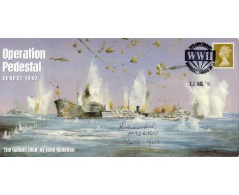 Operation Pedestal, August 1942. Cover design features the painting ‘The Gallant Ohio’ by John Hamilton. The SS Ohio was an ‘