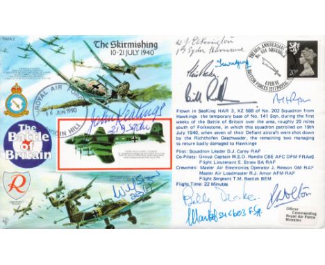 RAFA2 The Skirmishing Battle of Britain Signed by 9 Battle of Britain Pilots6 Feb 90 BFPS 2217 Battle of Britain Skirmishing 