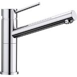 RRP £251.00 Blanco 518447 Alta Compact - Chrome Kitchen Sink tap (Low Pressure) with a Fixed spout