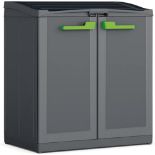 RRP £89.00 'Kis"Moby Recycled Plastic Cupboard, 1-Piece, Charcoal/Grey, 9961200 0708 02