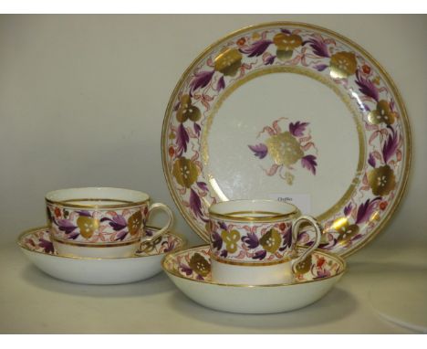 A Regency porcelain tea service, pattern numer '889', to comprise, nine coffee cans, four tea cups, nine saucers, one slop bo