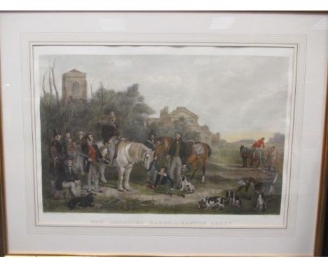 After Heywood Hardy 'A Real Good Story'. coloured print, 61 x 83cm; after Francis Grant 'The Shooting Party - Ranton Abbey, c