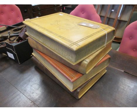 A modern 'book stack' coffee table, 35cm high  