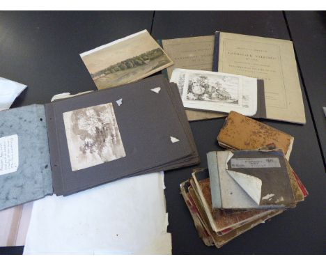 A collection of drawings, paintings, sketch books and albums including extracts from album of Thomas Kerrich, works by Angela