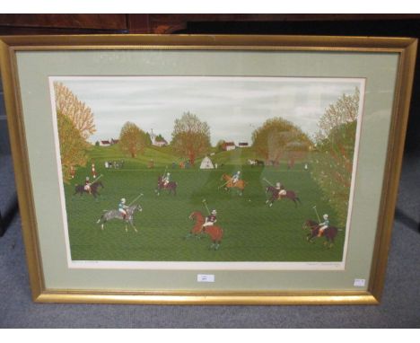 Vincent Haddelsey, polo in play, print 38 x 57cm  
