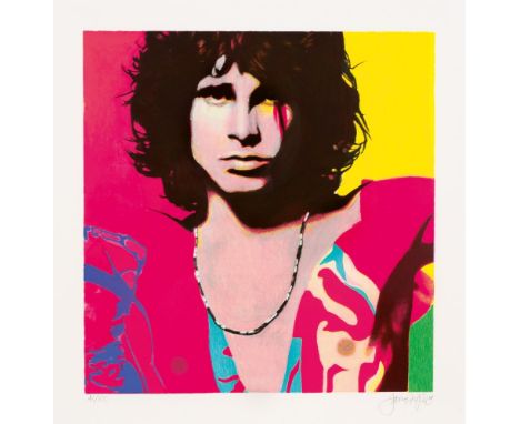 James Francis Gill (Tahoka 1934). Jim Morrison. 2014. Farbsiebdruck. 46 x 44,5 cm. R. u. mit. Bleistift sign. und dat. James 
