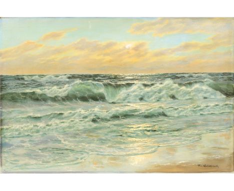 Patrick von Kalckreuth (Kiel 1898 - Starnberg 1970). Brandung und Sonne. Öl/Lw. 61,5 x 91 cm. Ungerahmt. R. u. sign. P. v. Ka