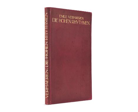 Ernst-Ludwig-Presse - - Emile Verhaeren. Die hohen Rhythmen. Übertragen von Johannes Schlaf. Leipzig, Insel, 1912. 85 S., 1 B