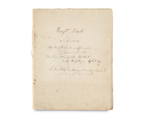 Medizin - - Recept-Buch den 21.ten Febr. 1838. aus dem Buche "die entschleierten Geheimnisse oder Sammlung 72 nützlichsten Mi