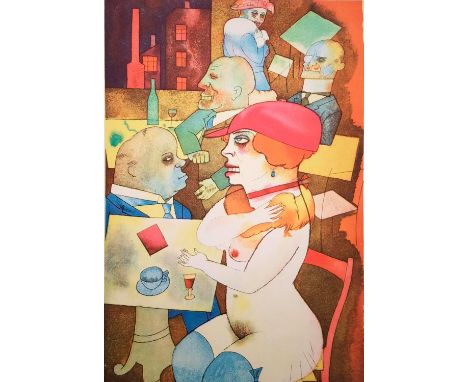 Expressionismus - - George Grosz. Ecce Homo. Mit 84 Lithographien und 16 farb. Tafeln nach Aquarellen. Berlin, Malik-Verlag, 