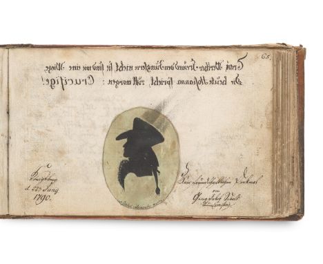 Liber amicorum - Bayern - - Stammbuch des Johann Friedrich Fuesslein aus Königsberg in Franken mit ca. 130 Eintragungen tls. 