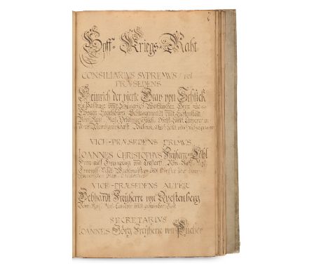 Militaria - Dreißigjähriger Krieg - - STATUS PARTICULARIS SUAE SACRAE MAIESTATIS CAESAREAEA (!) MILITIAE ET EXERCITUS PEDESTR
