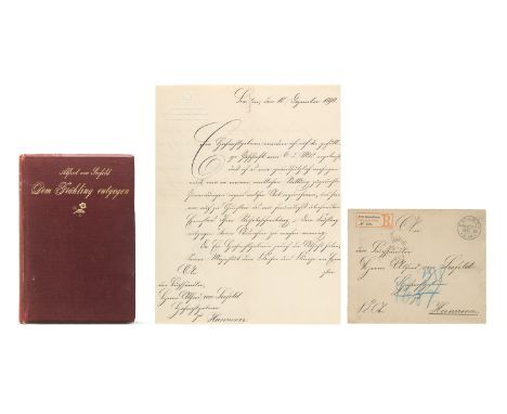 Preußen - - Hermann von Lucanus. Brief mit eigenhändiger Unterschrift des preußischen Wirklichen Geheimrats (1831-1908) an de
