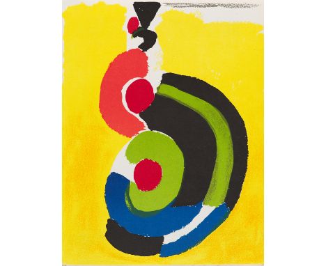Miro, Delaunay u.a. - - Sammlung von 4 Werken mit insgesamt 7 Original-Farblithographien von Joan Miró, Sonia Delaunay, Mauri