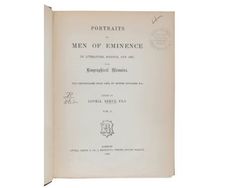 EDWARDS, Ernest (1837-1903)], photographer. &nbsp; &nbsp;Portraits of Men of Eminence in Literature, Science, and Art, with B