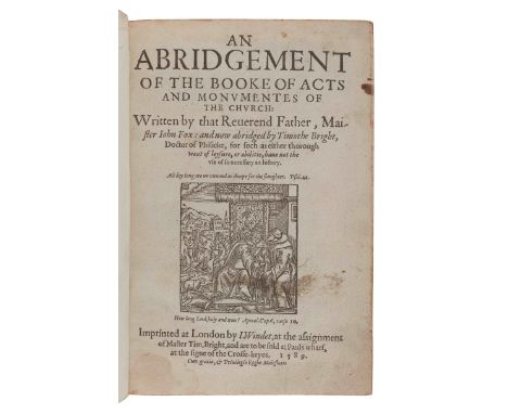 [ENGLISH LITERATURE &amp; HISTORY]. A group of 6 works, comprising: &nbsp;FOXE, John (1516-1587). [Book of Martyrs]. "An Abri