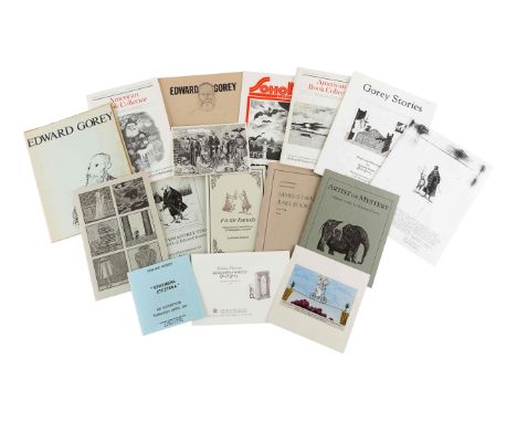 GOREY, Edward. A group of exhibition catalogues and announcements, checklists, and bookseller catalogues, including: &nbsp;5 