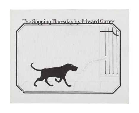 GOREY, Edward (1925-2000). The Sopping Thursday. &nbsp; New York: Gotham Book Mart, 1970. &nbsp;Oblong 8vo. Illustrated. Orig