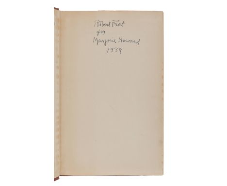 FROST, Robert (1874-1963). A Further Range. New York: Henry Holt and Company, 1936. &nbsp;8vo. Original red cloth stamped in 