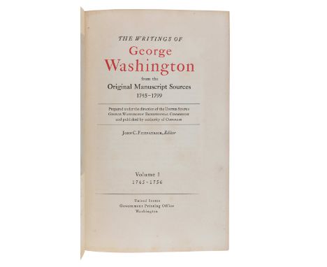 WASHINGTON, George (1732-1799). &nbsp;The Writings of George Washington from the Original Manuscript Sources 1745-1799. John 