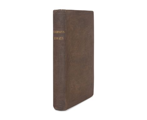 EMERSON, Ralph Waldo (1803-1882). Essays. Boston: James Munroe and Company, 1841. &nbsp;8vo. Half-title. Original brown ribbe