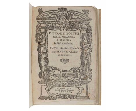 BUONAMICI, Francesco (1533-1603). Discorsi Poetici Nella Accademia Fiorentina In Difesa d ' Aristotile. Florence: Giorgio Mar