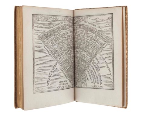 DANTE Alighieri (1265-1321). Dante col sito, et forma dell'inferno tratta dalla istessa descrittione del poeta. [Toscolano:] 