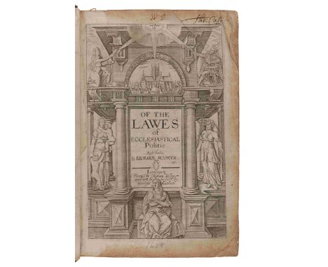 HOOKER, Richard (1554?-1600). &nbsp; Of the Lawes of Ecclesiastical Politie. London: Richard Bishop, [1639].6 parts in one vo