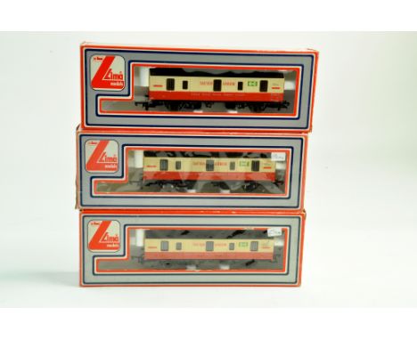 Lima 00 Gauge Trio of Tartan Arrow Coaches. Excellent in Boxes.