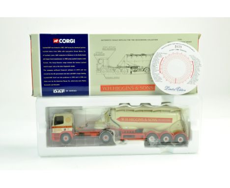 Corgi 1/50 diecast truck issue comprising No. CC75903 Leyland Feldbinder Tanker in the livery of WH Higgins. Complete with ce