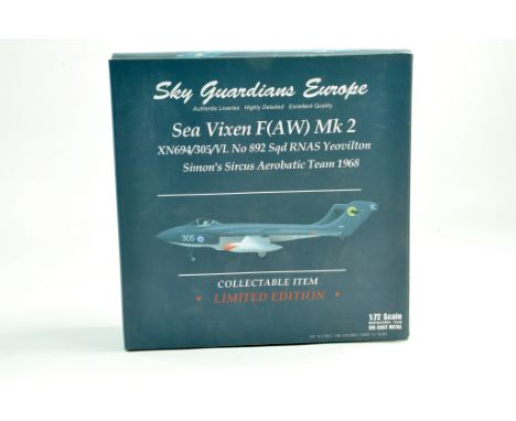 Sky Guardians 1/72 diecast model aircraft Sea Vixen for Simons Sircus Aerobatic Team. Model appears generally excellent. Vend