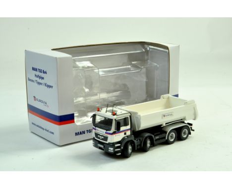 NZG 1/50 diecast truck comprising MAN TGA 8X4 Half Pipe Tipper in the livery of Eurovia. Generally Excellent in very good box