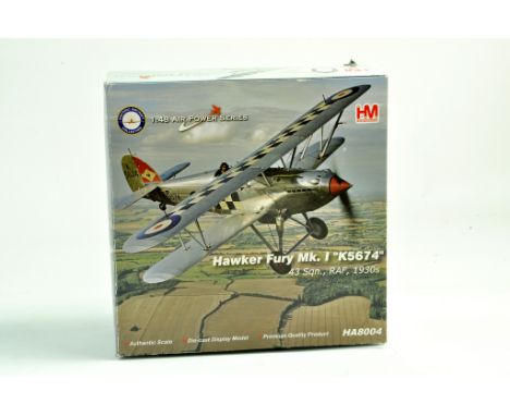 Hobby Master 1/48 diecast model aircraft Hawker Fury MKI RAF. Model appears generally excellent. Vendor lists as missing stan