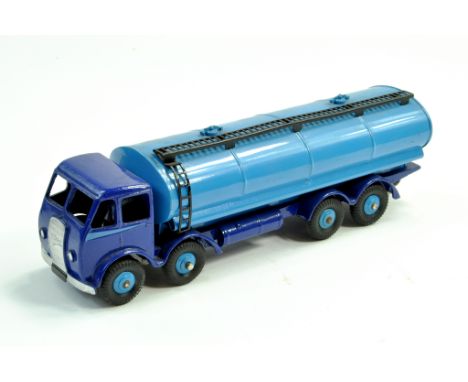 Dinky No. 504 Foden (1st Type) 14-ton Tanker with dark blue cab and chassis, light blue ridged hubs, tanker and side flashes 