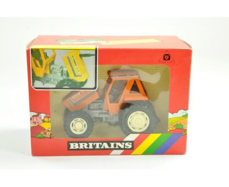 Britains Farm 1/32 Fiat 90-90 Double Wheel Tractor in Orange. Generally Excellent in Very Good (slightly dusty) box.
