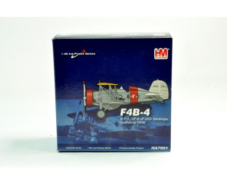 Hobby Master 1/48 diecast model aircraft comprising F4B-4 of USS Saratoga. Model appears generally excellent. Vendor lists as