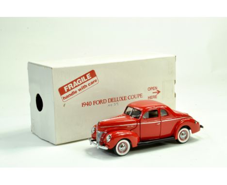 Franklin Mint  / Danbury Mint 1/24 Precision detail model comprising 1940 Ford Deluxe Coupe. Superb example is complete, exce