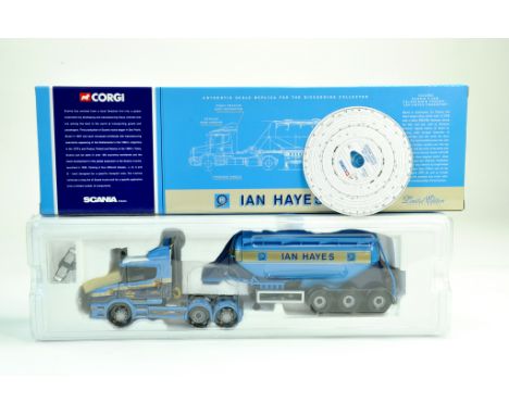 Corgi 1/50 diecast truck issue comprising No. CC12801 Scania T with Feldbinder Tanker in the livery of Ian Hayes. Complete wi