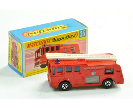 Matchbox Superfast No. 35a Merryweather Marquis Fire Engine. Excellent in Very Good Box.